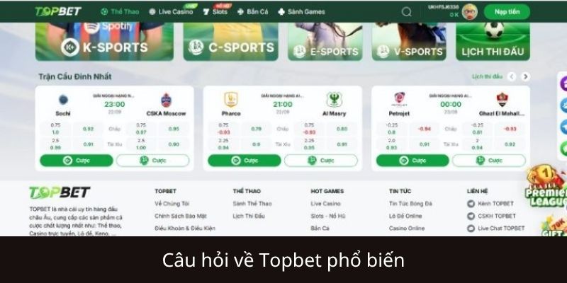 Câu hỏi thường gặp khi cá cược tại Topbet