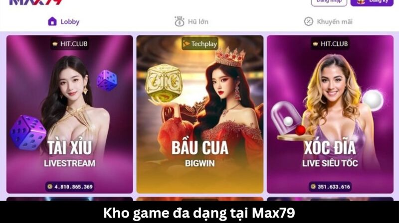 Review sức hấp dẫn của hệ sinh thái trò chơi tại Max79
