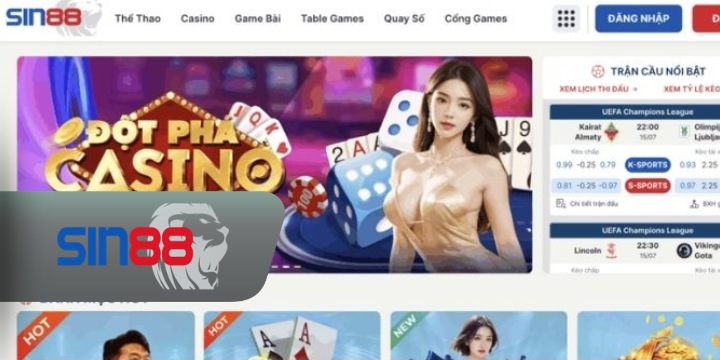 Sin88 – Nhà cái uy tín sở hữu kho game cực khủng, thưởng nóng