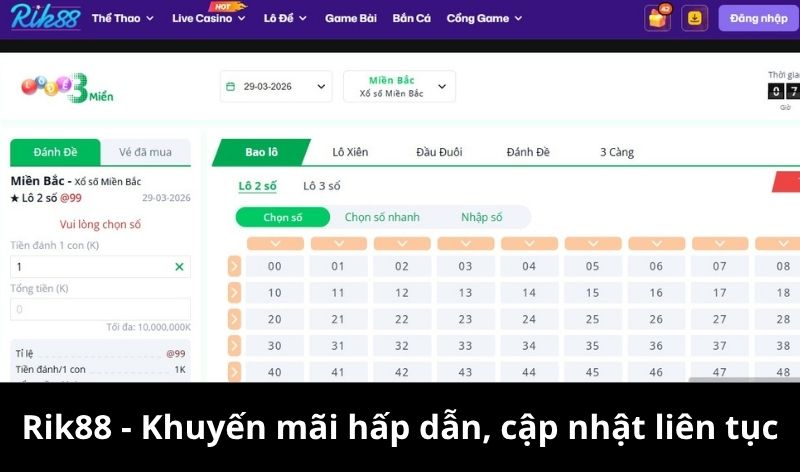 Ưu điểm nổi bật chỉ có tại Rik88