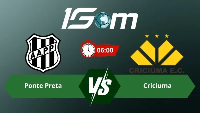 Soi kèo Ponte Preta vs Criciuma 06h00 ngày 09/07/2026 – Serie B Brazil